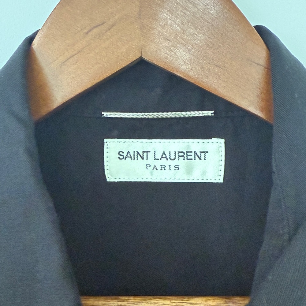 YSL Saint Laurent Classic Black Button Down Shirt LIKE NEW - Picture 5 of 10